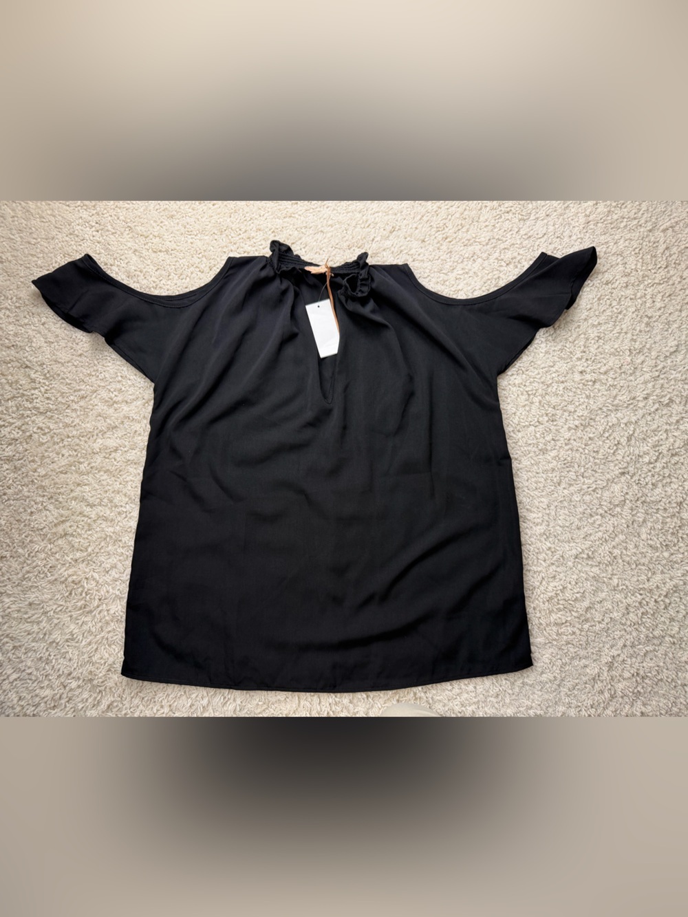 Sz Medium Black Blouse NWT